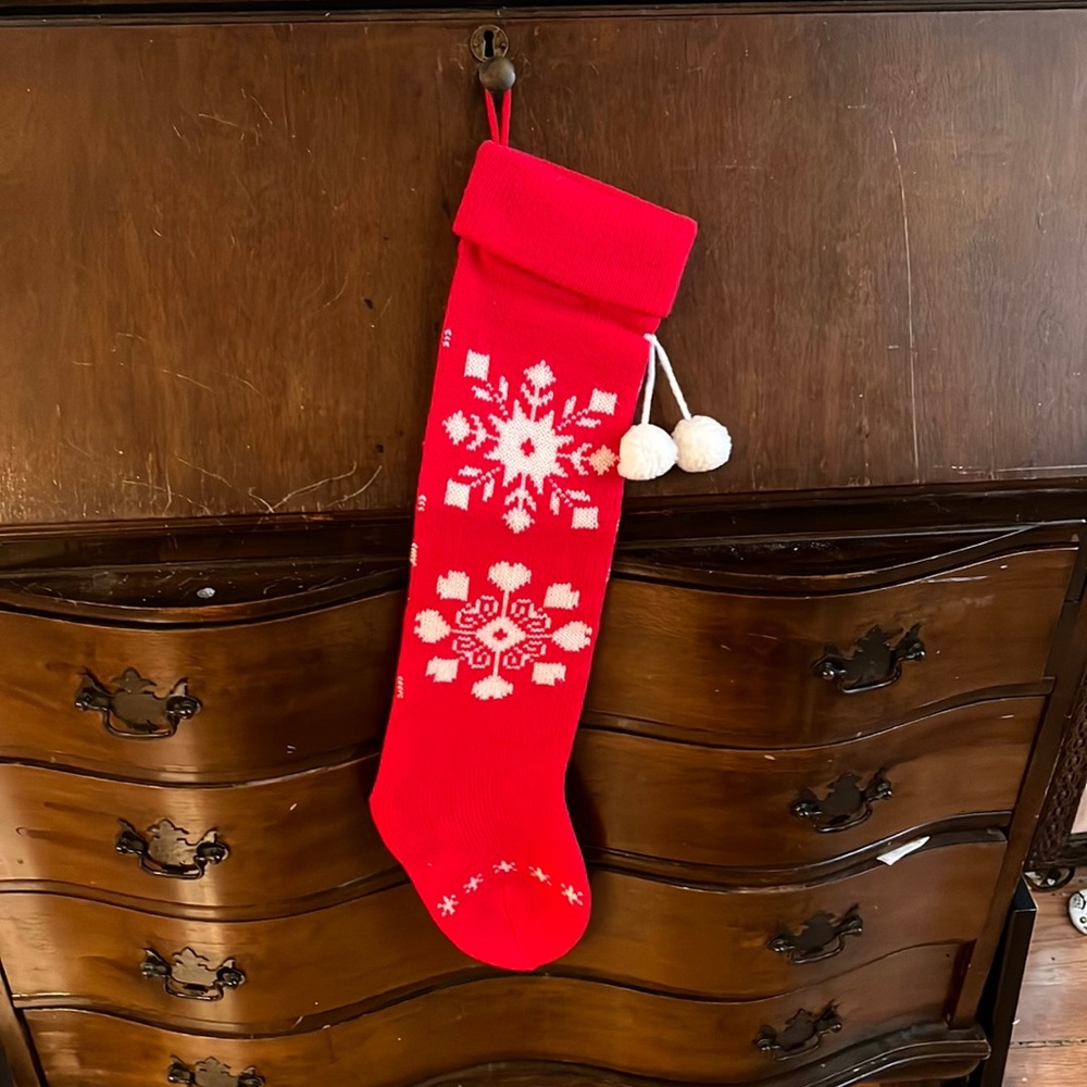 Christmas stocking Red knit